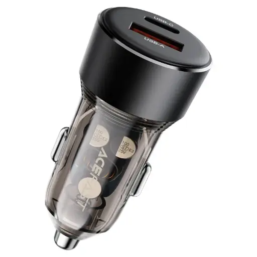 [6974316282914] ACEFAST B12 PWRup 60w Dual Port USB-C & USB-A Car Charger