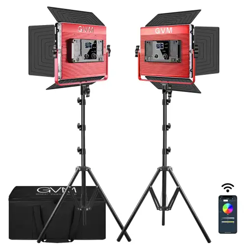 [717351070049] GVM 1200D-2L KIT RGB+Bi-Color LED Light Panel (2-Light Kit)