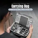 Durable Faux Leather Hard Storage Bag for DJI Osmo360 Adventure Combo Gray 