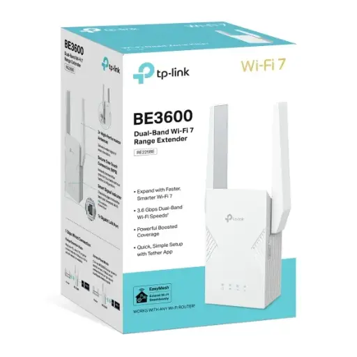 [1210002601214] TP-Link RE225BE BE3600 Dual Band Wi-Fi 7 Range Extender 0153501469