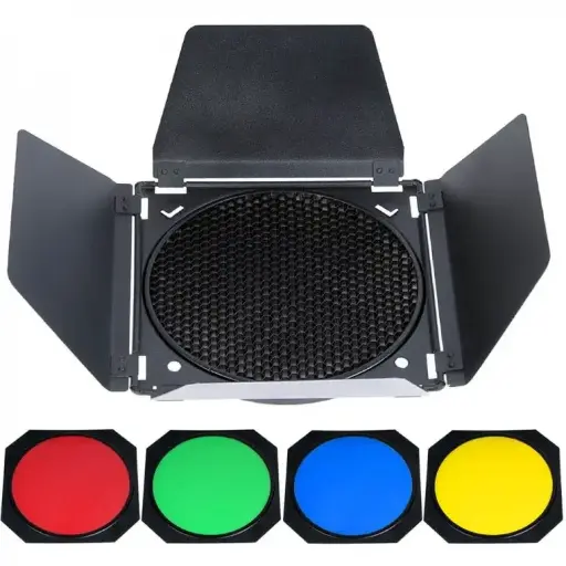 [6952344206072] Godox BD-04 Kit Barndoor Honey Comb for Bowens