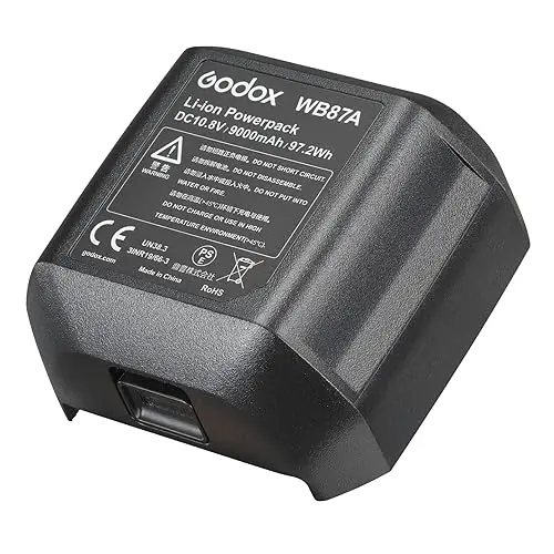 [6952344210192] Godox WB87 Power Lithium Battery Pack DC 10.8V/9000mAh Compatible for Godox AD600 AD600B AD600BM AD600M