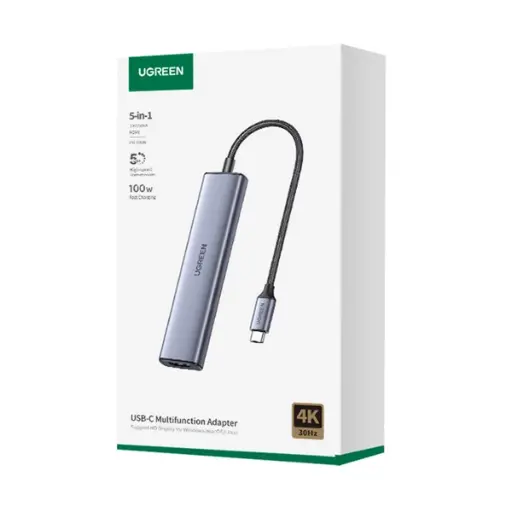 [6941876214952] UGreen CM478 5-in-1 USB-C Multifunction Adapter 15495