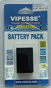 [VP-LP-E12] Vipesse LP-E12 7.2v 9Wh 1250mAh Rechargeable Li-ion Camera Battery Pack for Canon