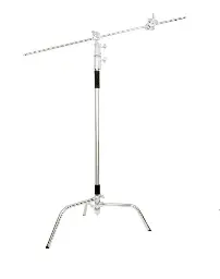 PhotoTech PTC-40KIT 40" C-Stand Silver Stanless Steel With Boom Arm