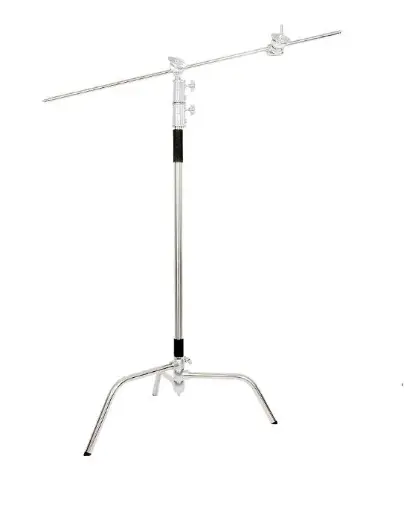 [PTC-40KIT] PhotoTech PTC-40KIT 40" C-Stand Silver Stanless Steel With Boom Arm