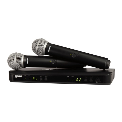 [BLX288UK/PG58-H8E] Shure BLX288UK/PG58 Wireless Dual Vocal System (two PG58 handheld mics)