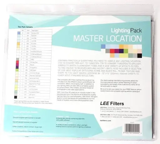 LEE Master Location Pack Lighting Gel 10x12" Precut sheets