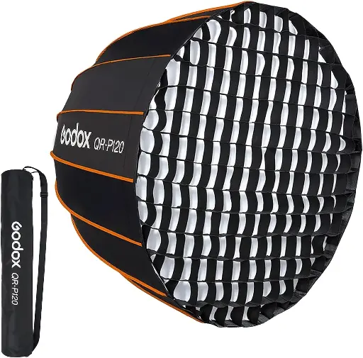 [6952344222270] Godox QR-P120 Quick Release Parabolic Softbox with Grid (120cm)