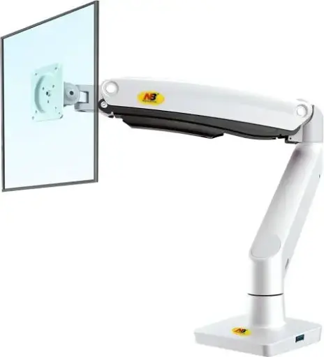 [6943223107917] NB North Bayou F100A Full Motion Monitor Desk Wall Mount, For Most 22-35 Inch Computer Monitors / TV, Adjustable Tilting, Rotating, Weight Up to 19.8lbs, White 1001420951