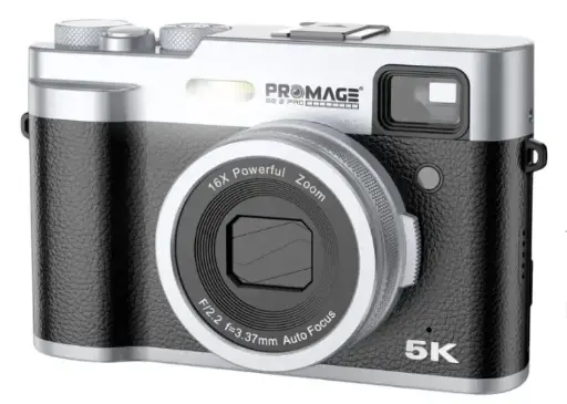[799833001185] Promage 5K 48MP Dual Screen Digital Camera Brown PC225