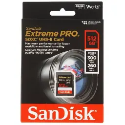SanDisk Extreme Pro 300Mbps 256GB SDXC UHS-II Card SDSDXDM-256G-GN4IN V90