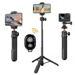 K&F Concept MS-11 3in1 Mini Tripod With Phone Holder, GoPro Adapter & Bluetooth Remote KF09.135
