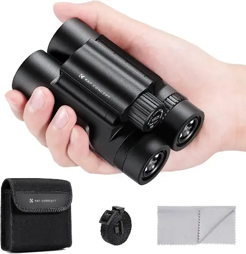[KF33.070] K&F Concept 10x25 Compact Binoculars for Kids and Adults, with BAK4 Prism, FMC Lens, IP65 Waterproof & Neck Strap for Bird Watching Hunting Travel Camping Stargazing KF33.070