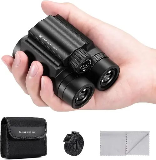 [KF33.069] K&F Concept 8x21 Compact Binoculars for Kids and Adults, with BAK4 Prism, FMC Lens, IP65 Waterproof & Neck Strap for Bird Watching Hunting Travel Camping Stargazing KF33.069