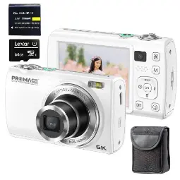 Promage 5K Ultra HD+ 64MP 5X Optical Zoom Dual Lens Digital Camera PC275