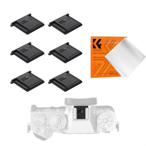 [SKU.2250] K&F Concept Camera Hot Shoe Cover 6-Pack + Cleaning Cloth