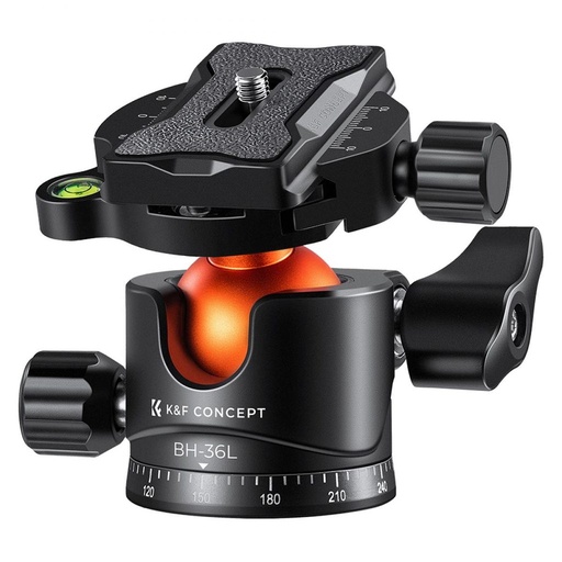 [KF31.044V1] K&F Concept BH-36L 36mm Panoramic Ball Head (1/4in QR, 16kg)