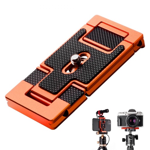 [KF31.027V2] K&F Concept CA02 Aluminium 2-in-1 Quick Release Plate (Orange)