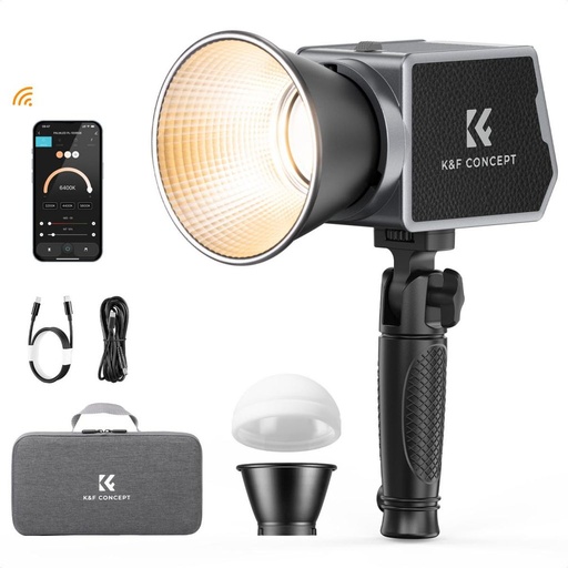 [KF34.045] K&F Concept PL-60B 60W COB Video Light, 4500mAh, USB-C PD
