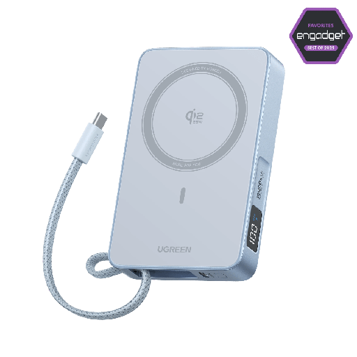 [PB773-65958B] UGREEN 2-in-1 Qi2.2 25W Magnetic Wireless Power Bank 10000mAh, Space Gray