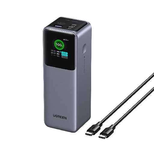 [PB722-35525B] UGREEN Nexode Power Bank 25000mAh 200W with Smart Digital Display, Gray