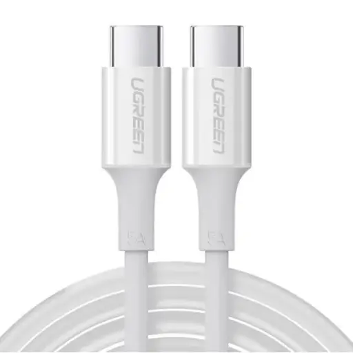 [6957303865529] UGREEN USB-C Cable 2M, 100W PD USB-C to Type-C 2.0 Cable 60552 White