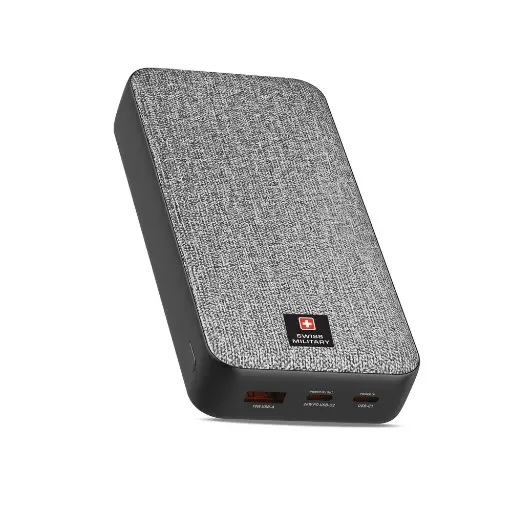 [6290361187869] Swiss Military Power Bank 20000mAh 2C1A with 20W PD Fast Charge Grey SM-PB-20K-2C1A-PD-FASTCHRG-GRY