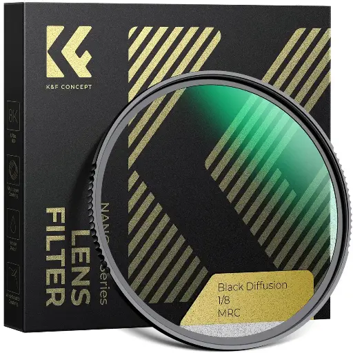 [KF01.1485B12] K&F Concept 49mm Black Diffusion Filter 1/8, Ultra-Clear, Waterproof KF01.1485B12