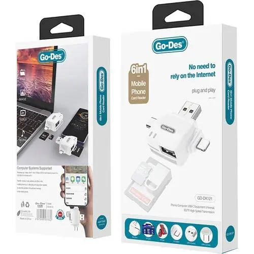 [6972496467862] Go-Des 6in1 Mobile Phone Card Reader GD-DK121