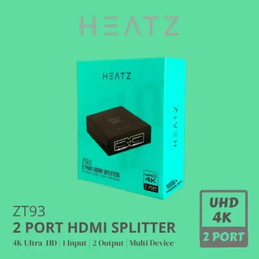 [6918031500939] HEATZ ZT93 2-Port HDMI Splitter