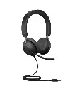 Jabra Evolve2 40 Stereo Headset (MS Teams, USB-C) - Black