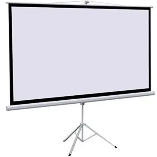 VS-80 Projector Screen 240x240cm with Stable Tripod Stand White 2.4Mtr SG-D7344
