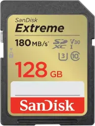 SanDisk Extreme 180Mbps 128GB SDXC UHS-I Card SDSDXVA-128G-GNCIN