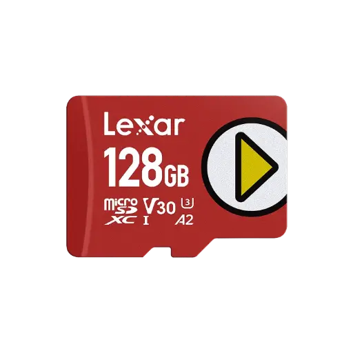 [843367137213] Lexar PLAY 128GB microSDXC UHS-I Card, up to 205MB/s Read, U3 V30 A2 (LMSPLAY128G-BNSNG)