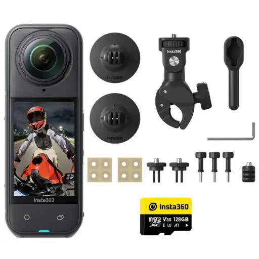[INST-CINSAAHA-X502] Insta360 X5 360° 8K Action Camera Motorcycle Bundle CINSAAHA