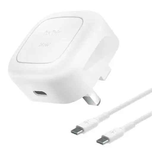 [745883910168] Belkin BoostCharge Compact USB-C Wall Charger 20W with 1 m USB-C Cable (WCA009my1MWH-B6)