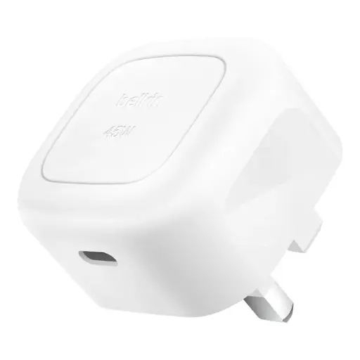 [745883908288] Belkin BoostCharge Compact USB-C Wall Charger 45W with PD 3.1 and PPS White (WCA013myWH)