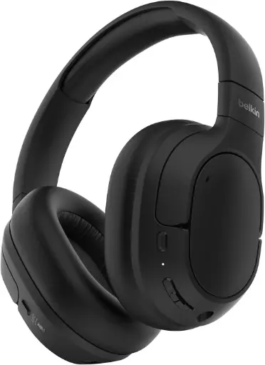 Belkin SoundForm Isolate Noise Cancelling Over-Ear Wireless Headphones Black (AUD008hqBK)