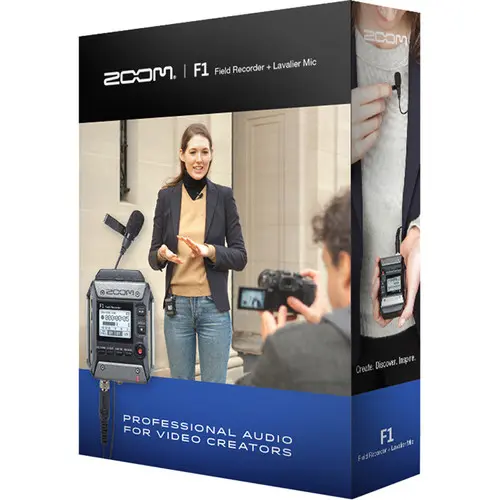 [4515260018758] Zoom F1 Field Recorder with Lavalier Microphone F1-LP
