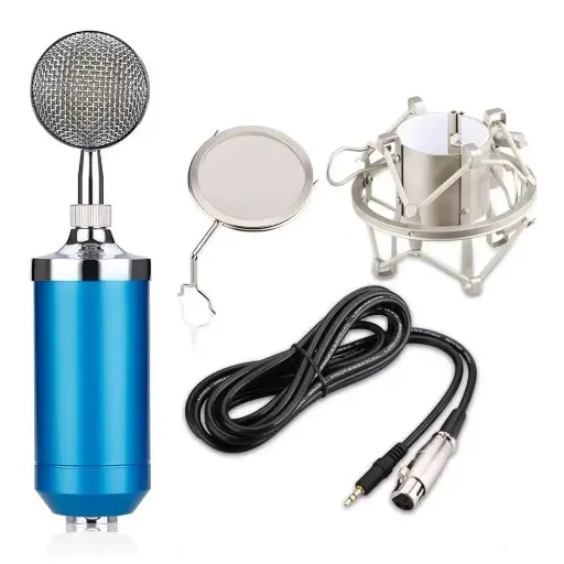 [8820080033475] Neewer NB-35 Recording Studio Kit - Condenser Microphone, Microphone Stand, Pop Shield