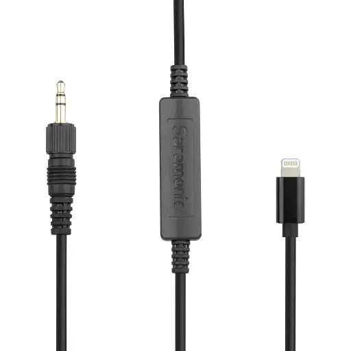 [4897040887724] Saramonic LC-C35 3.5mm Locking Type Male Jack to Lightning Audio interface