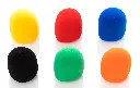 Bespeco WS06C Foam Microphone Windscreen, Assorted Colors, 6 Pieces Pack
