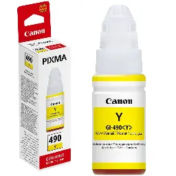 Canon Pixma GI-490Y Genuine Yellow Ink Bottle Cartridge