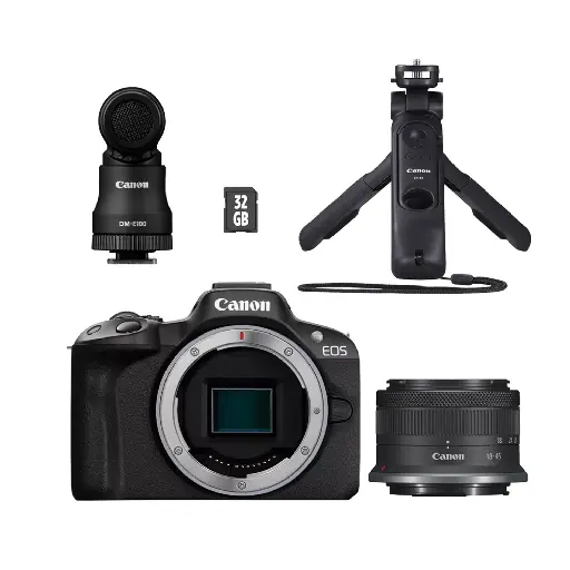 [8714574676050] Canon EOS R50 + RF-S 18-45mm Lens Content Creator Kit