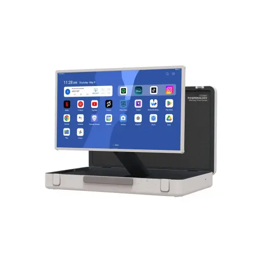 [7834953558133] Powerology 27-Inch Android Briefcase Display White PUHD27WH